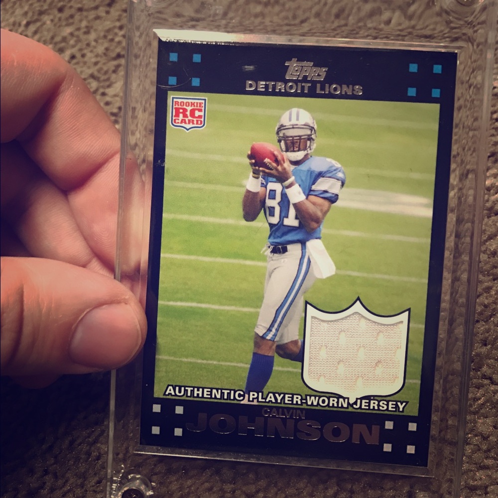 Calvin Johnson use uniform card I am negotiable