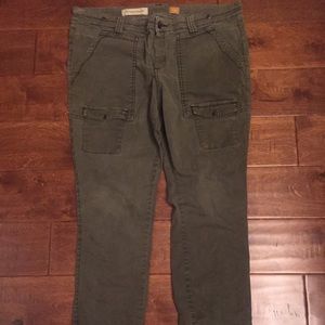 Pilcro Olive Cargo Straight Leg