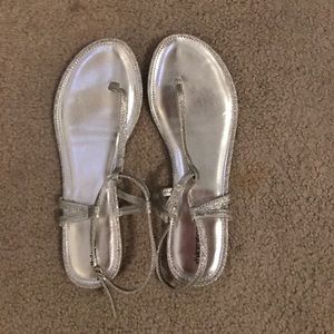 Silver sandals