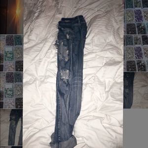 Distressed Machine jeans