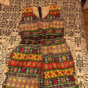 African Shorts Romper