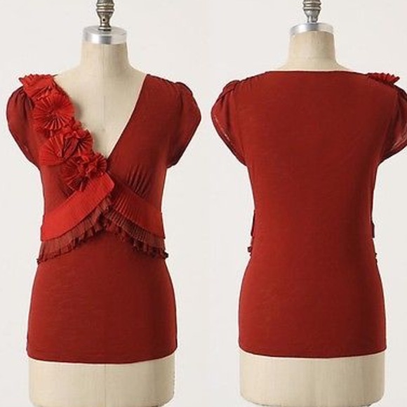 Anthropologie Tops - Anthropologie Rosette Top