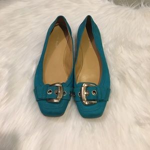 Nine West teal flats size 8