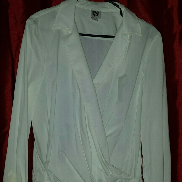 Anne Klein faux wrap blouse - Picture 1 of 3