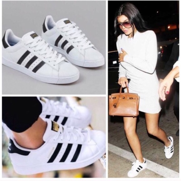 Adidas Shoes - Adidas White Superstar Triple Stripe Sneakers 10
