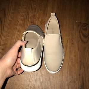 Aldo tan slip on sneakers