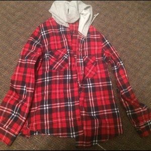 ❌NOT FOR SALE- Donated  Rainbow Flannel Hoodie