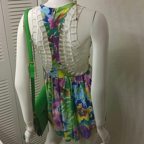 🔴SOLD🔴ANGEL BIBA FLORAL PRINT ROMPER - Picture 4 of 7