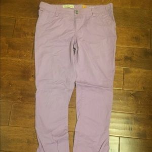 Pilcro Purple Straight Leg Khakis