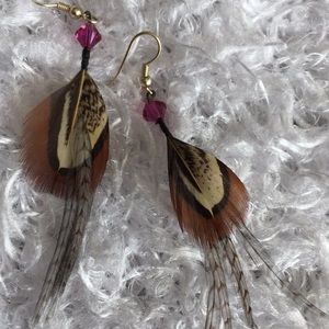 Handmade Feathery Earrings