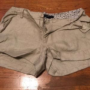 Cream shorts worn once