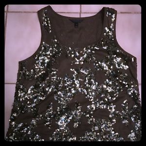 Olive sparkle tank top