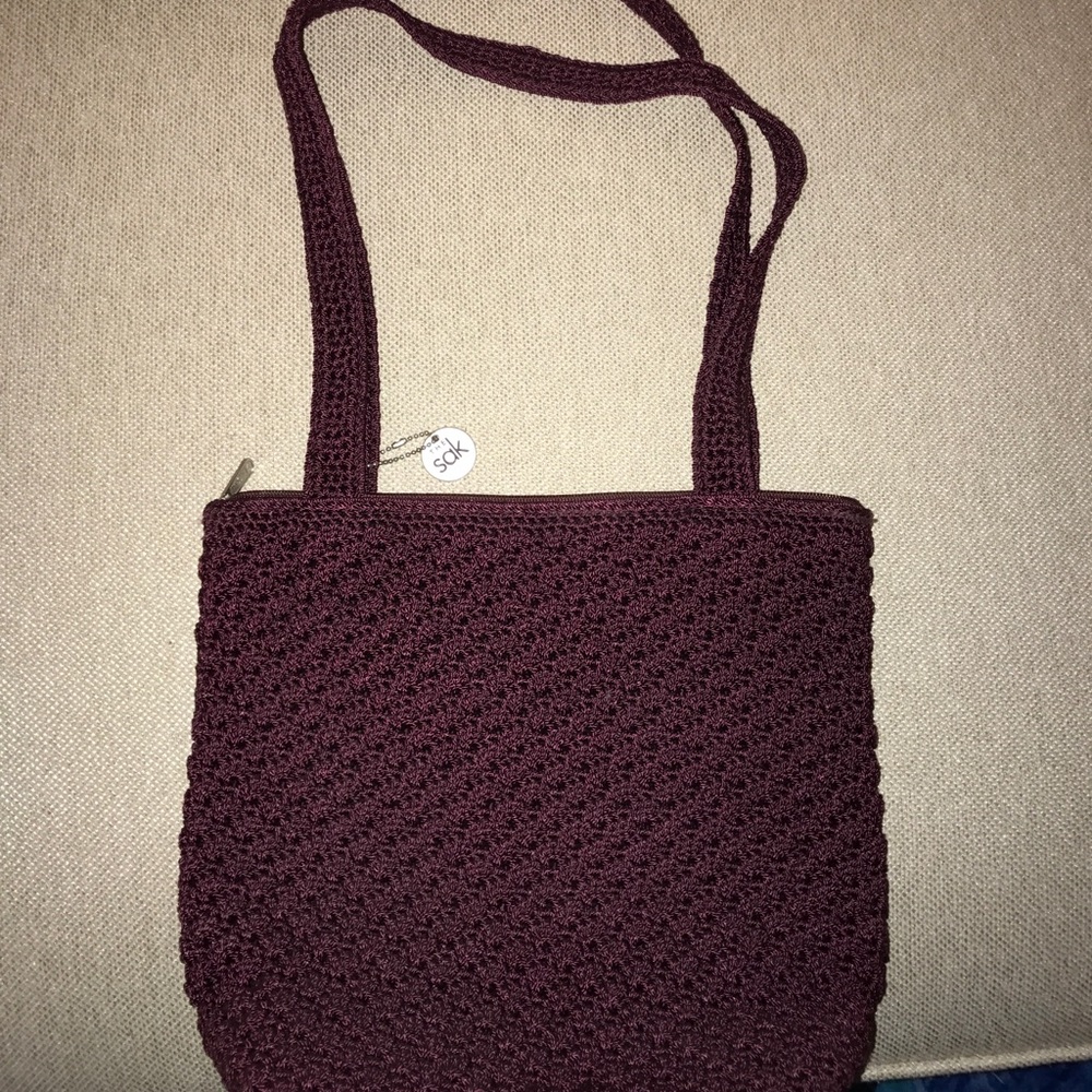 Purple crochet The Sak hobo style