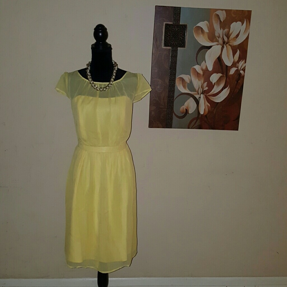 Yellow Chiffon Sun Dress