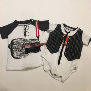 Mini Shatsu shirt and onesie bundle
