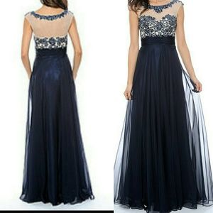 Decode 1.8 navy blue sequined prom dress
