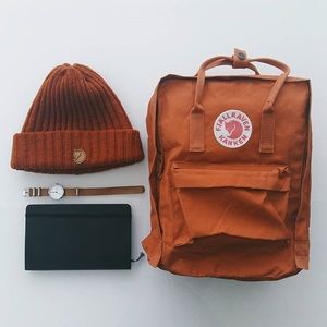 Dark Orange Fjallraven Kanken Backpack
