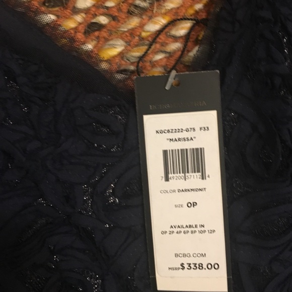 BNWT bcbg floral appliqué navy dress - Picture 8 of 8