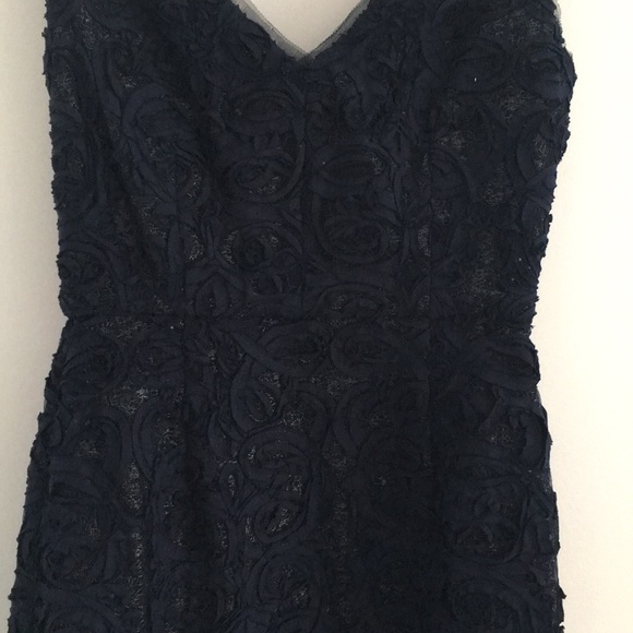 BNWT bcbg floral appliqué navy dress - Picture 3 of 8