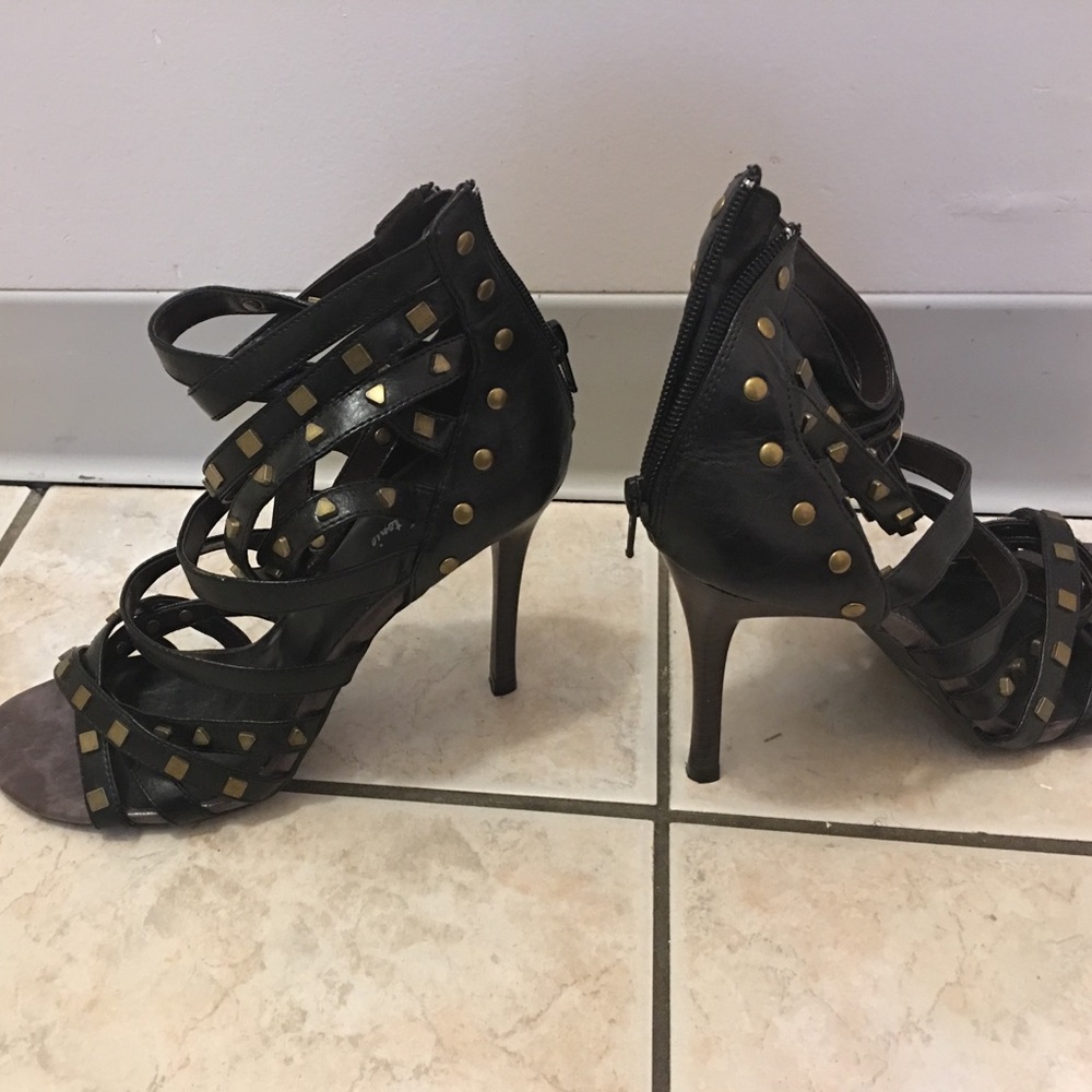 Strappy studded high.