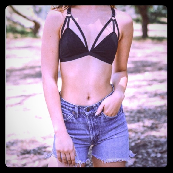 NuBella Other - Too Sexy Black Bondage Strappy Bralette