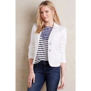 NWT Anthropologie Chino Blazer White Hei Hei Sz M