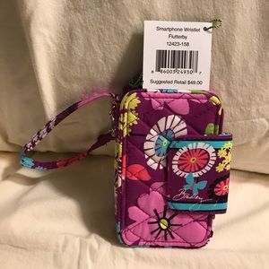 BNWT Vera Bradley Smartphone Wristlet in Flutterby