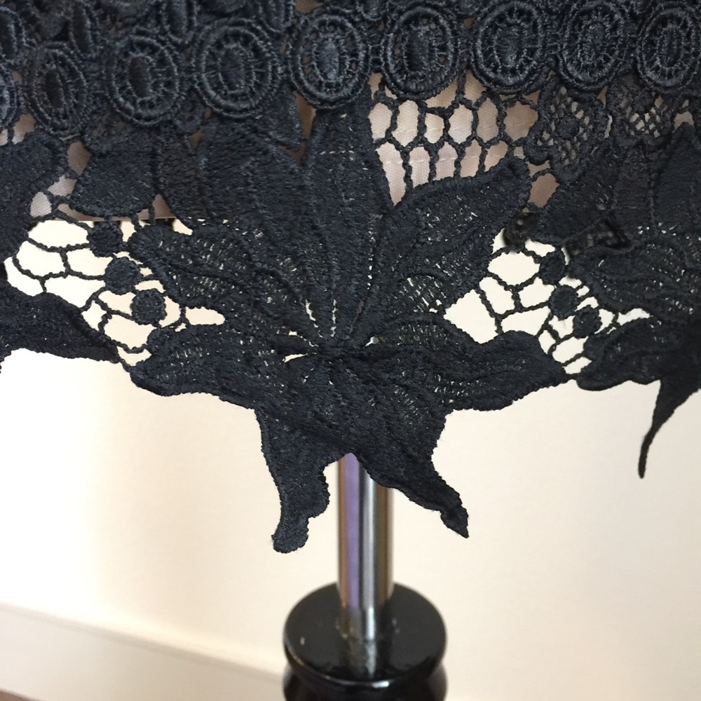 BLACK CROCHET BODYCON DRESS - Picture 6 of 7