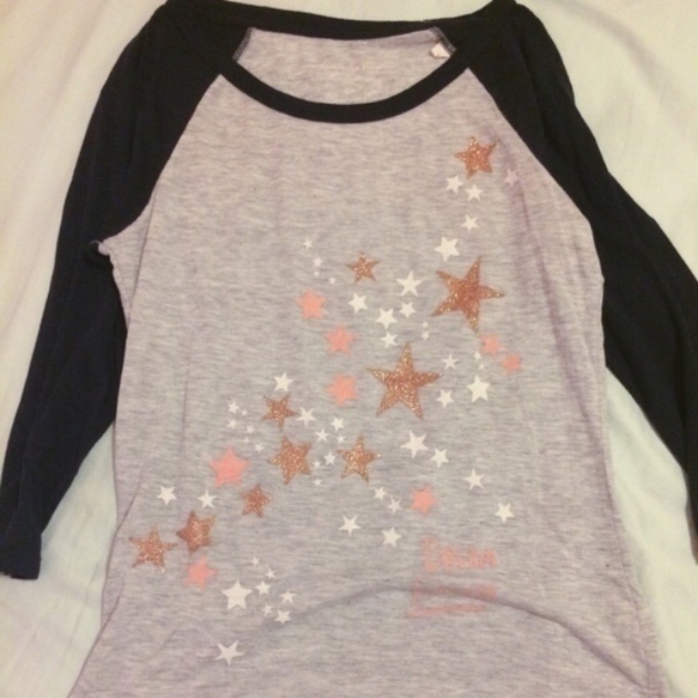 american eagle grey baseball tee