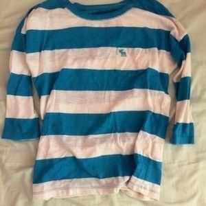 abercrombie and fitch blue striped shirt