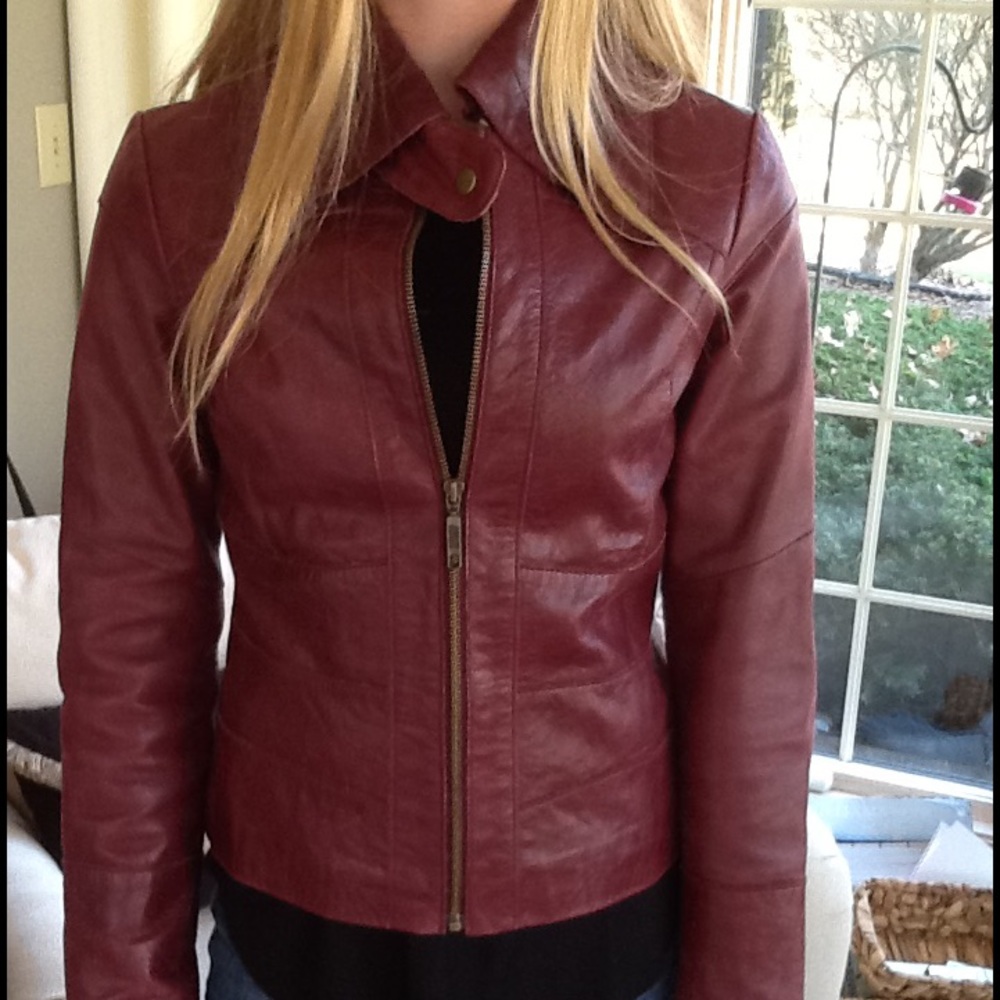 Gorgeous red leather jacket