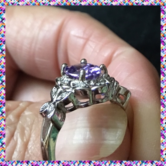 💍EXQUISITE AMETHYST STONE & SWAROVSKI CRYSTALS - Picture 2 of 3