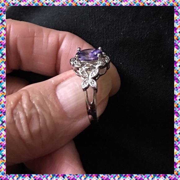💍EXQUISITE AMETHYST STONE & SWAROVSKI CRYSTALS - Picture 3 of 3