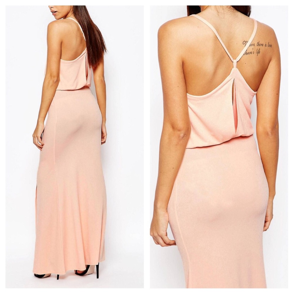 Sexy Sleeveless Party Beach Nude Maxi Sundress - Picture 2 of 2