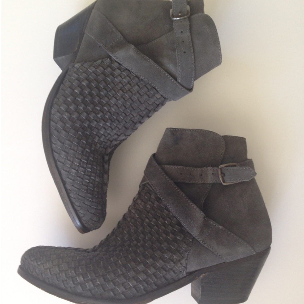 New charcoal free people venture booties $198