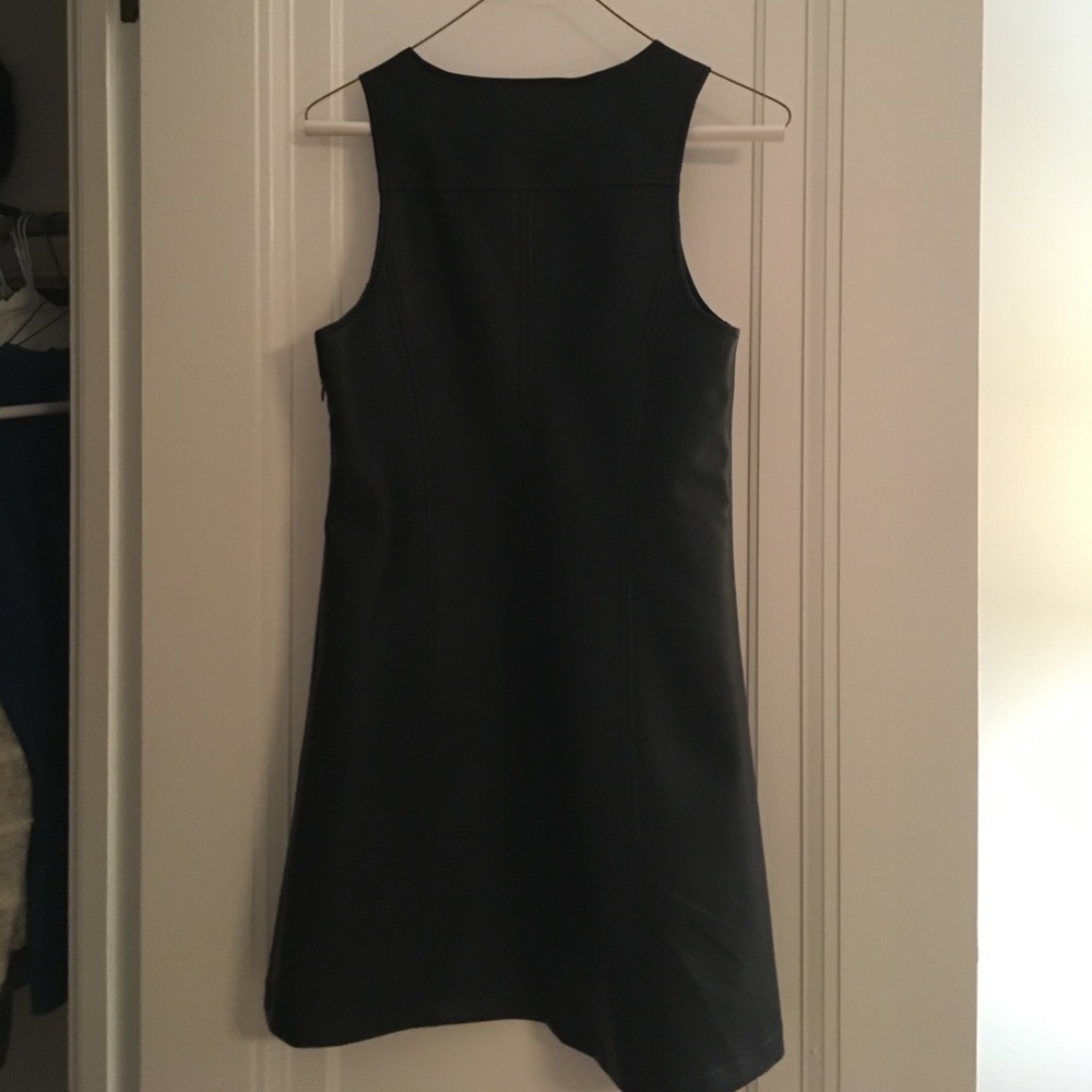 BCBGeneration faux black leather A Line dress - Picture 3 of 4