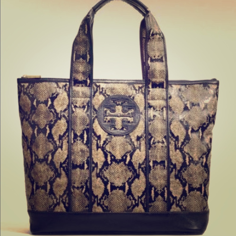 Tory Burch Jaden Python Tote