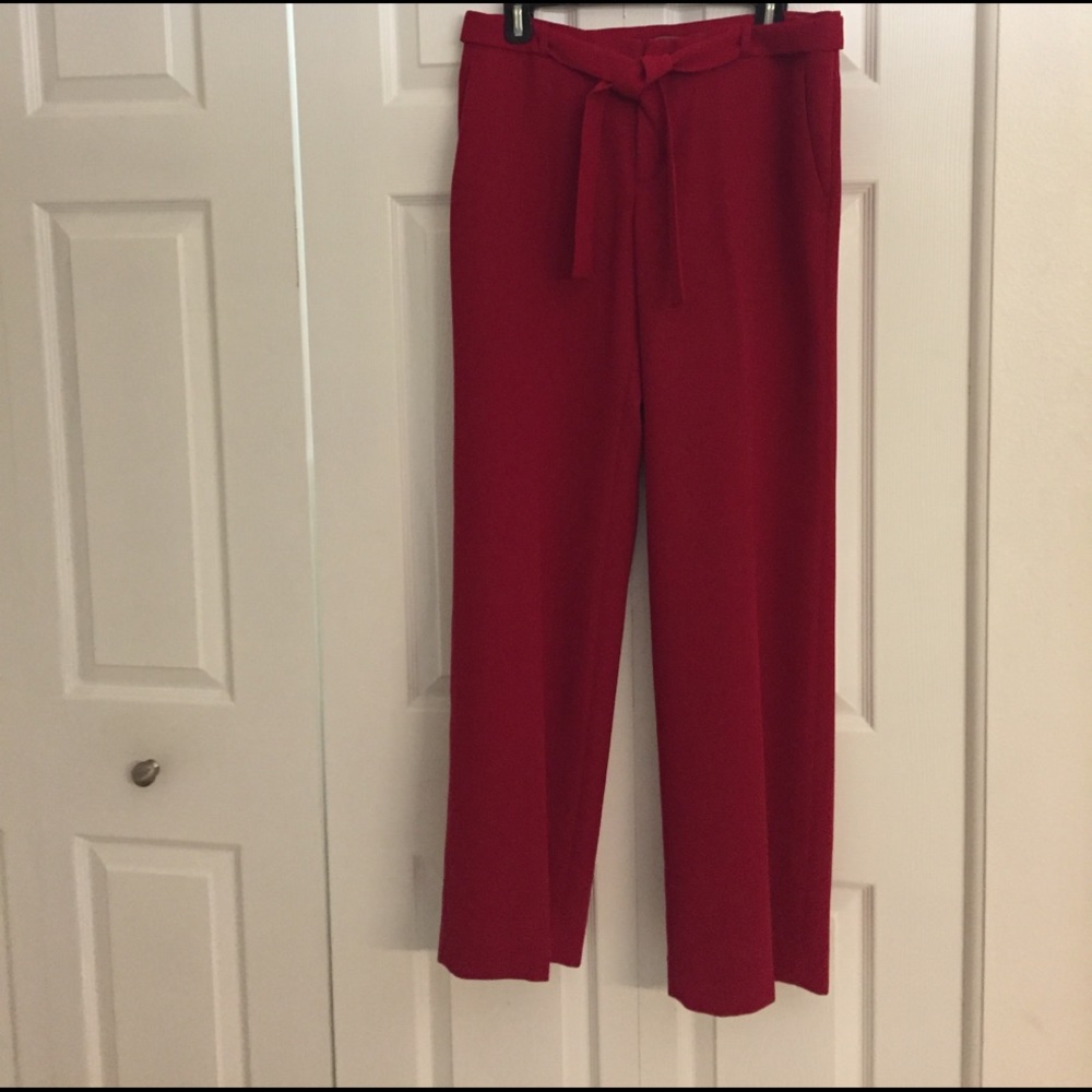Banana Republic red slacks