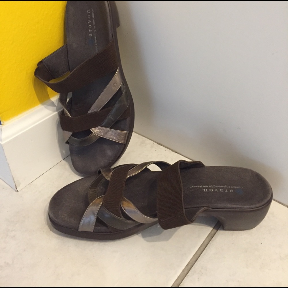 Comfortable low heeled sandals