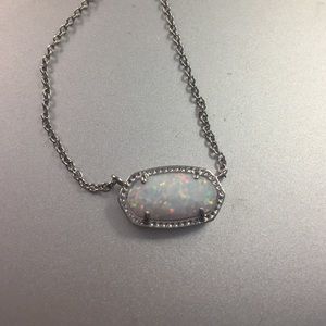 White opal Kendra Scott necklace