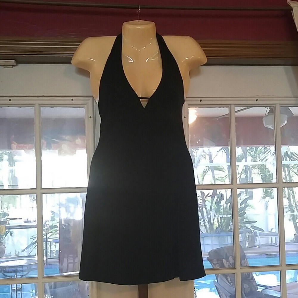 Black Halter Cocktail Dress
