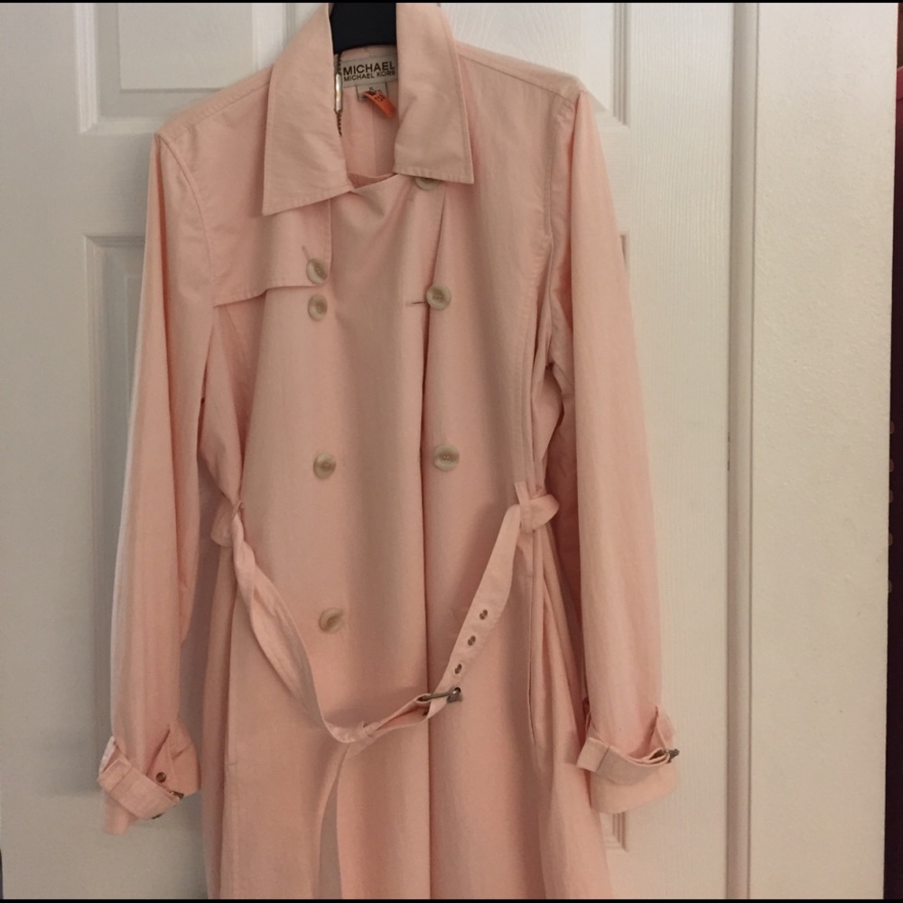 Pink trench coat