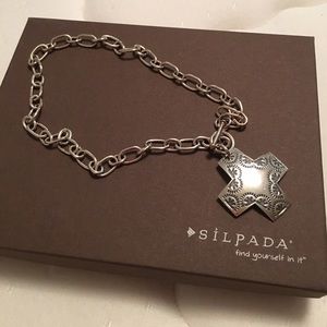Silpada cross necklace sterling silver!