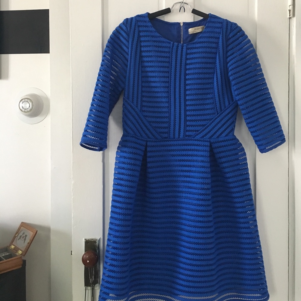 Women's Hollow Stripe Flare Dress