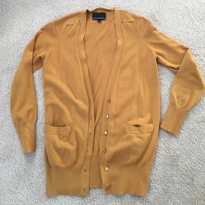 S Cynthia Rowley Mustard Yellow Cardigan