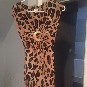 Cache (designer brand)- cheetah print dress size 2