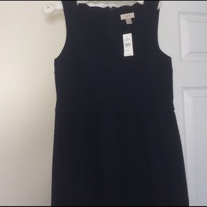 Loft Navy Blue Scalloped dress