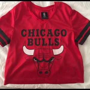 Chicago Bulls Jersey Crop Top