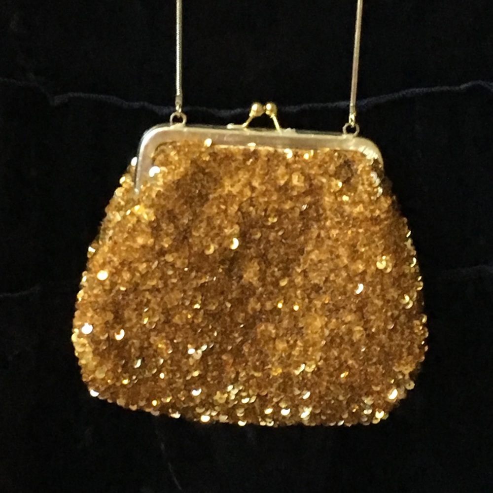 Christiana Bag Amber/Gold Sequins