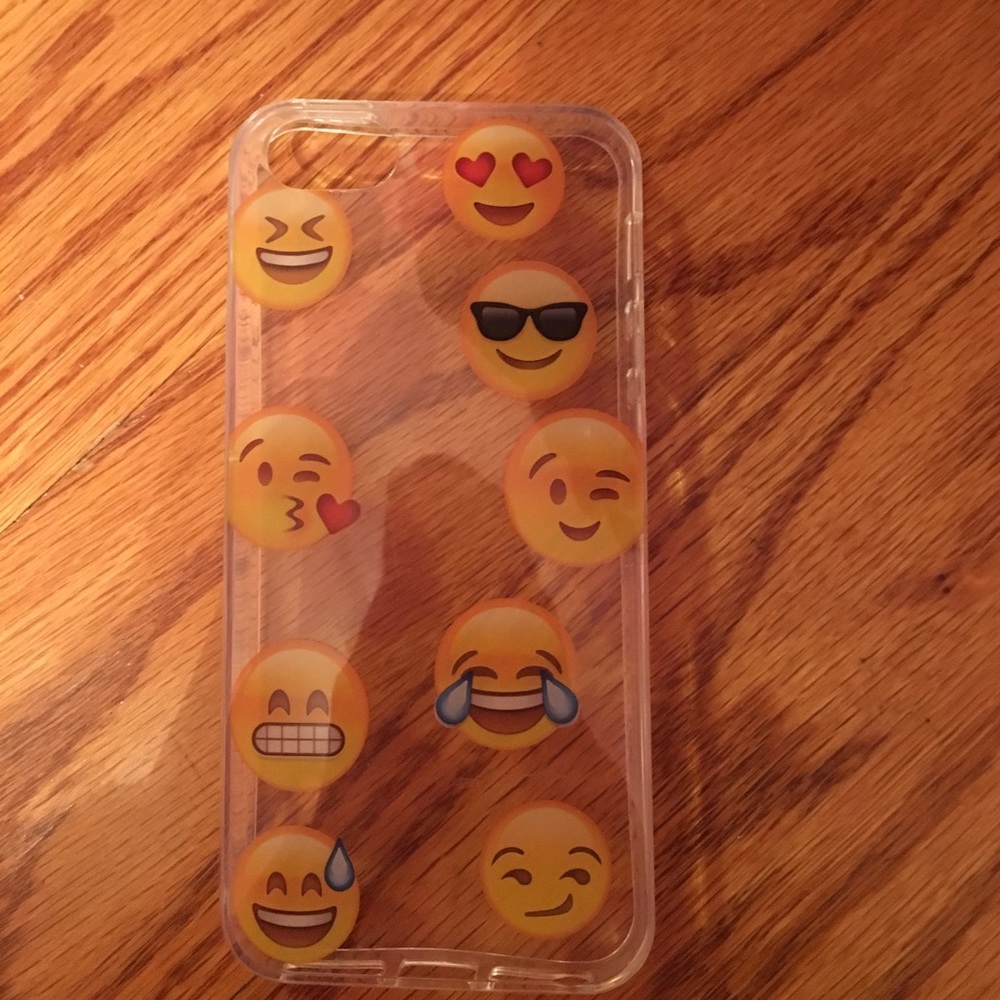 Silicone clear emoji iPhone 5s case 😄😄😄